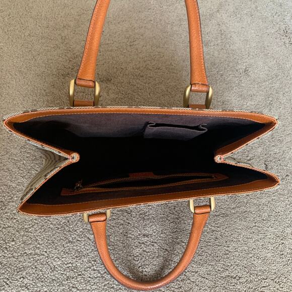 G1071 Gucci monogram canvas and brown leather tote bag - Picture 4 of 6